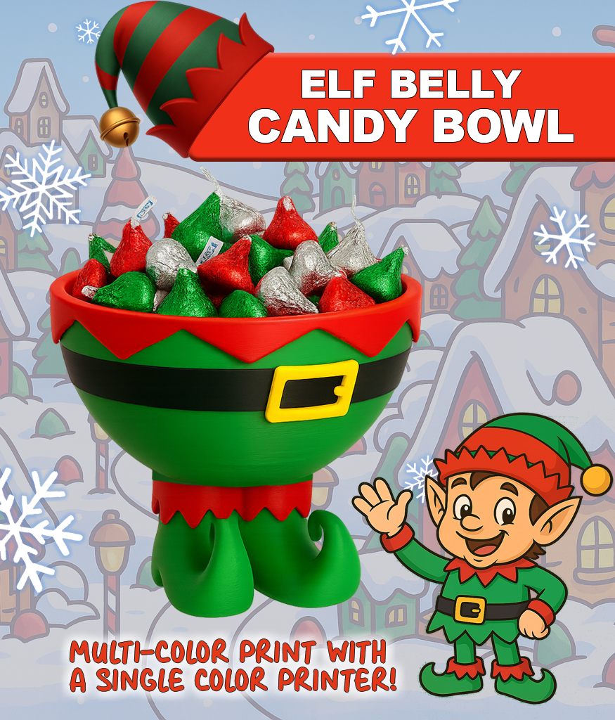 Elf Belly Holiday Candy Bowl