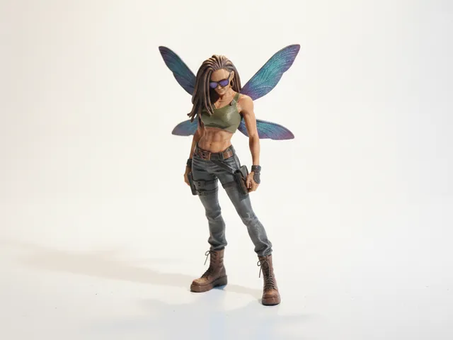Winged Beauty Fantasy Fairy Figurine 3D Printable