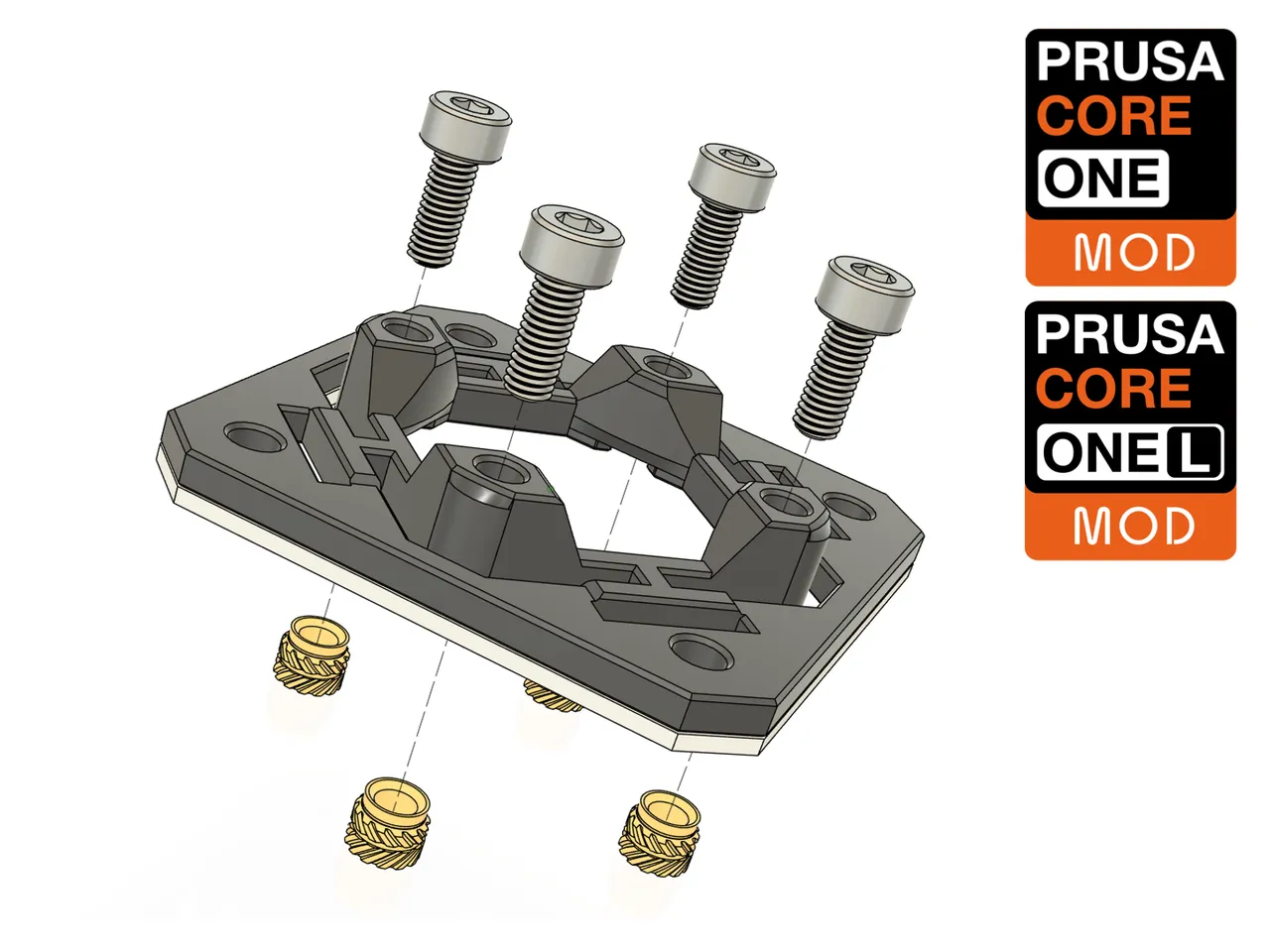カメリア 3D パーツ CORE One / CORE One L Z-Motor Mount with Heat Set Inserts by DET