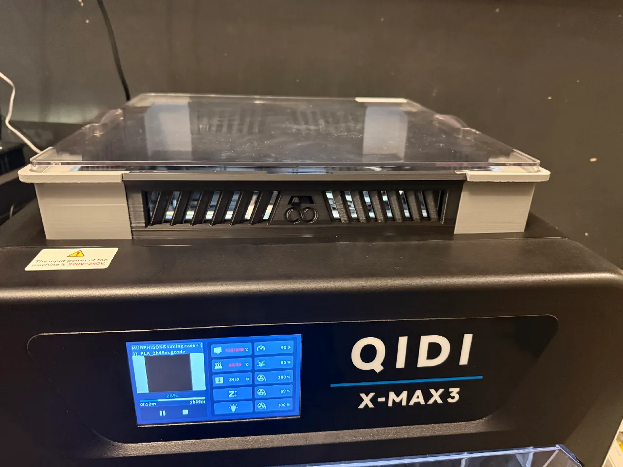 Qidi X MAX 3 vented riser by murphy68 | Download free STL model