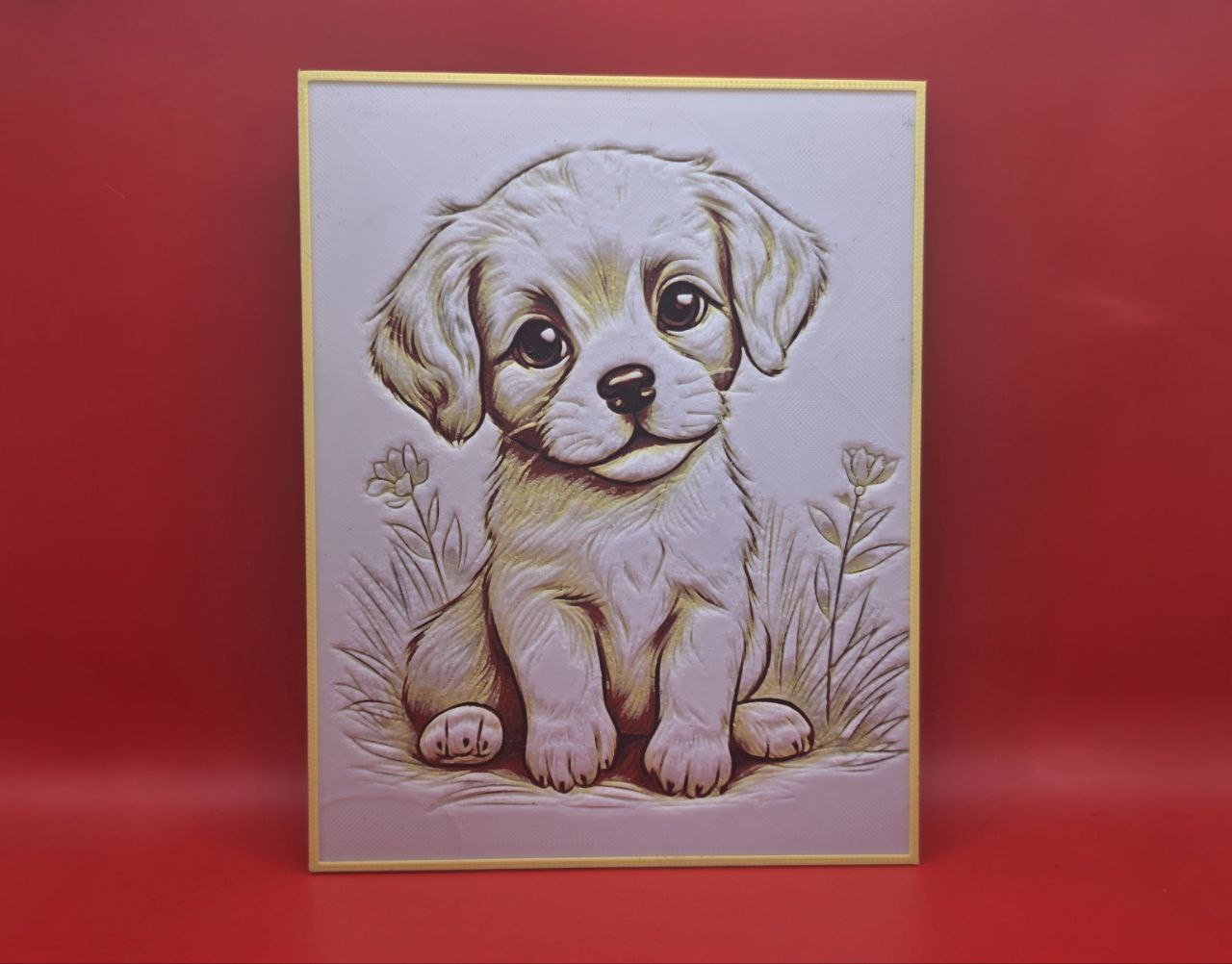 Cute Puppy Dog - HueForge