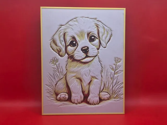 Cute Puppy Dog - HueForge