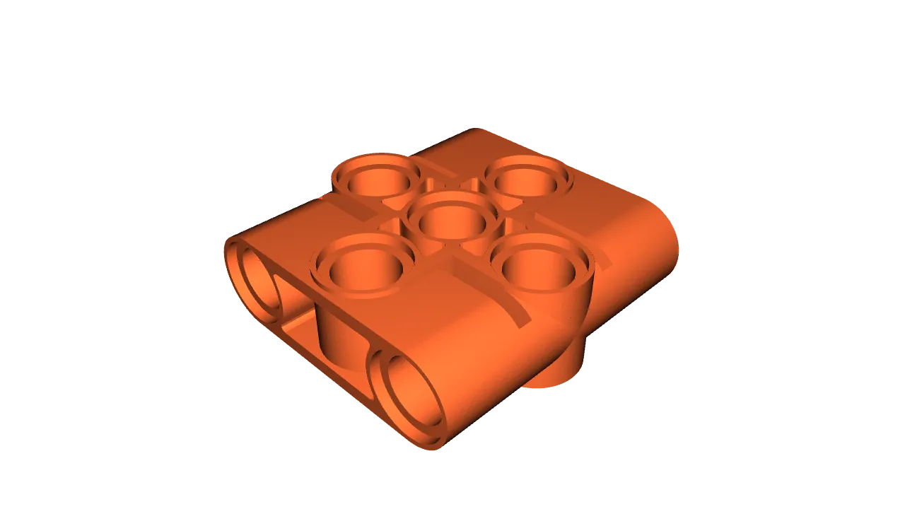 Lego Compatible (39793.dat) Technic Connector Block 3 x 3 with 9