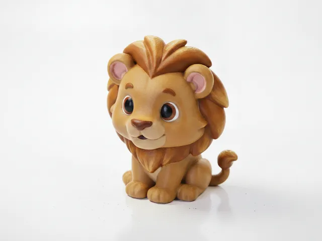 Lion Chibi Figurine Animal 3D Printable