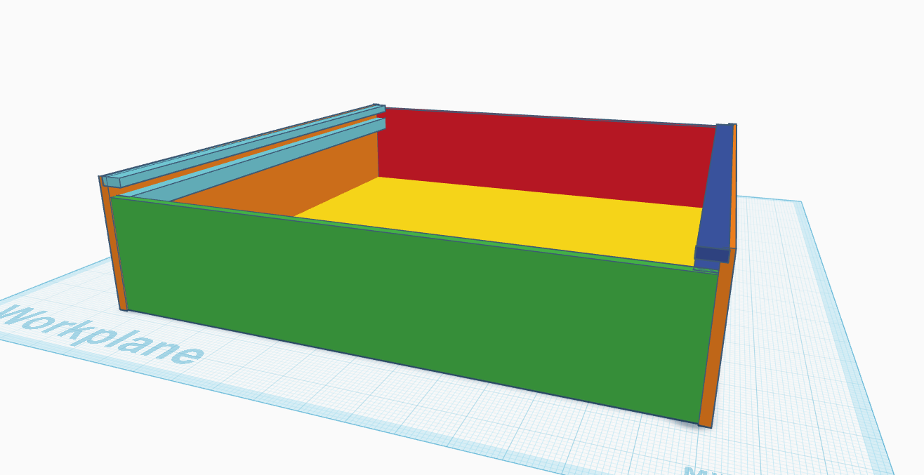 Box with sliding roof