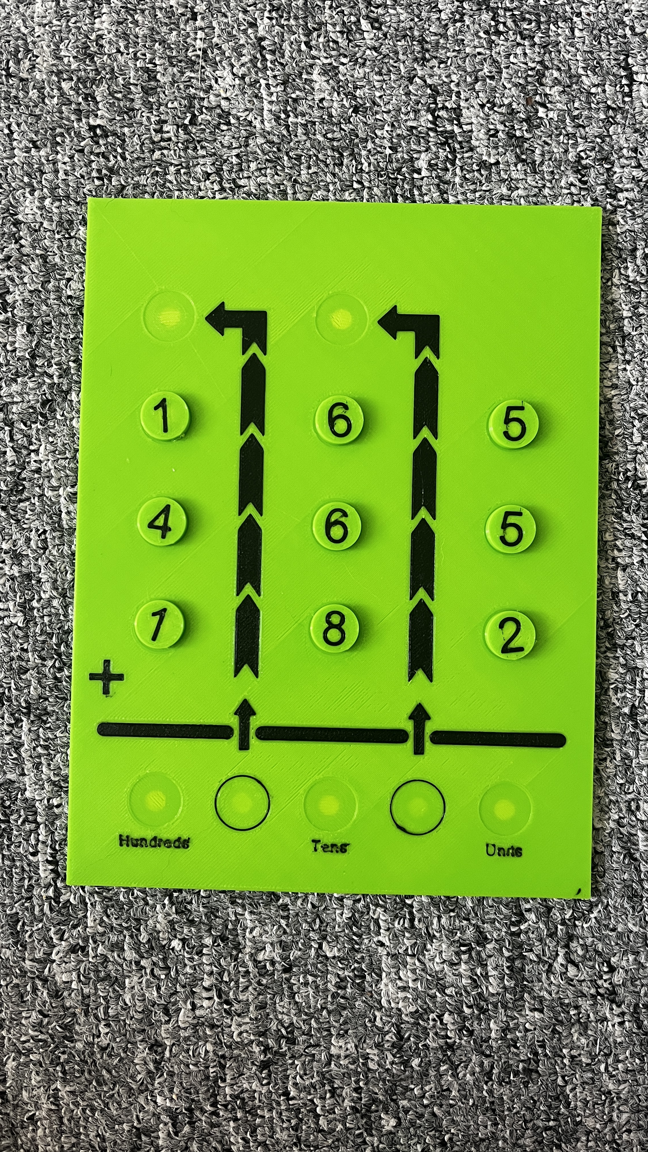 Magnetic Column-Addition Board (Hundreds–Tens–Ones)