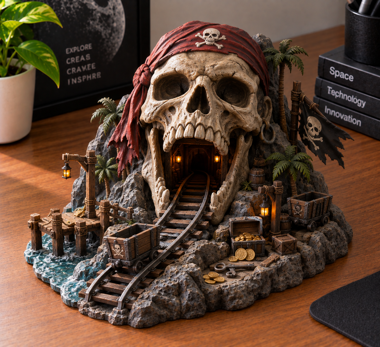 Pirate Skull Island Diorama - Skull Rock