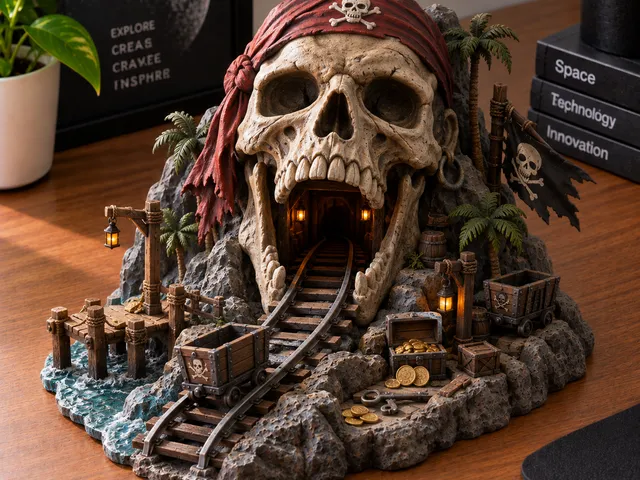 Pirate Skull Island Diorama - Skull Rock