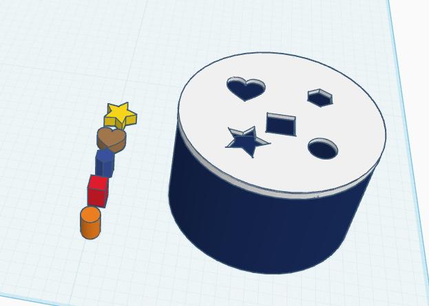 box with holes for blocks 3D model
