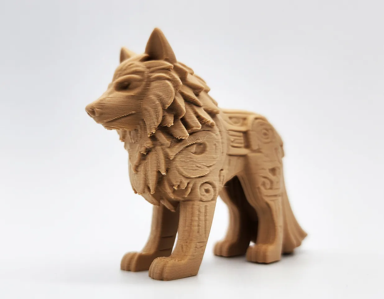Wood-Carved Wolf Toy by Triple G Workshop | Download free STL