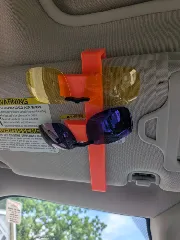 Clip-On Sunglasses Holder for Car Visor (Subaru)