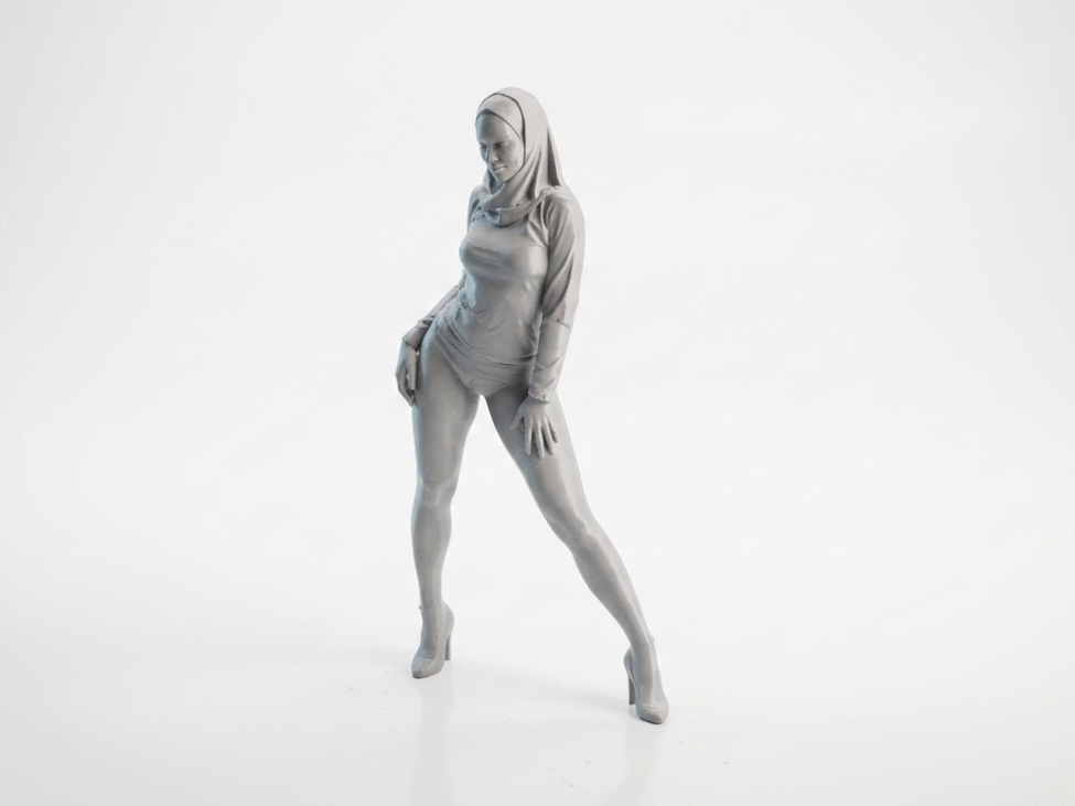 Hijab Beauty Female Figurine 3D Printable