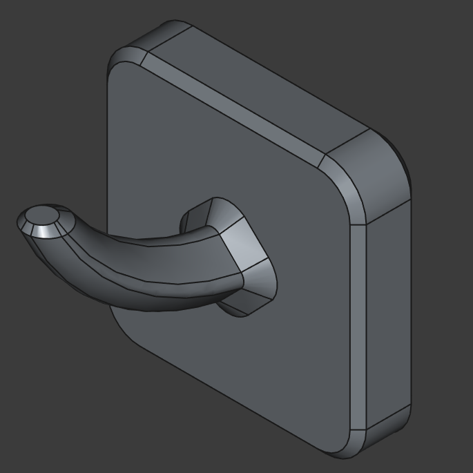 Floating hook w/ low profile mount V2.