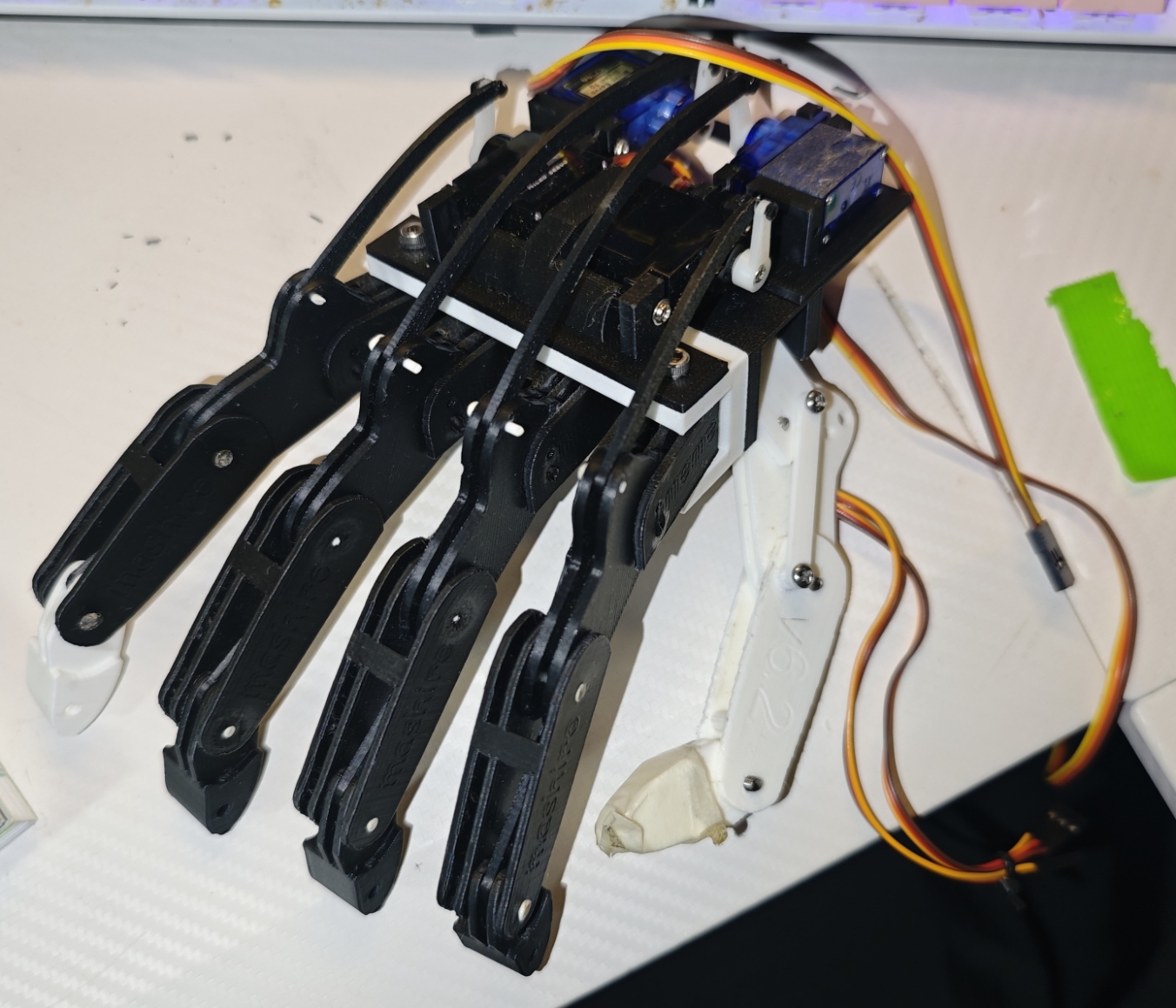 mech hand v6 (step stl)file No more troublesome strings!