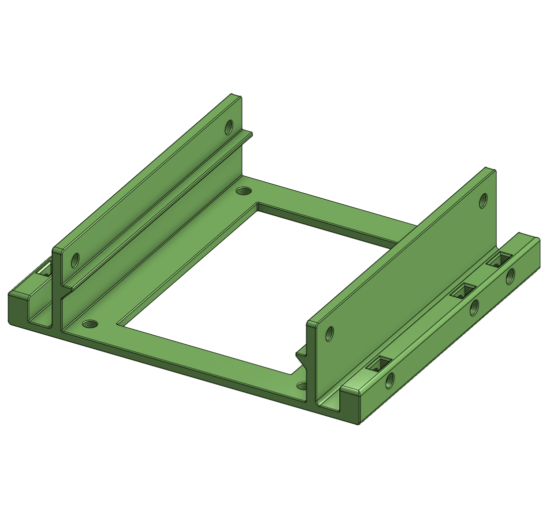 [Improved] Compact 3.5" HDD to dual 2.5" SSD adapter bracket