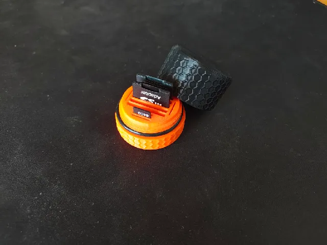 Micro SD & SD Card Case watertight screw on