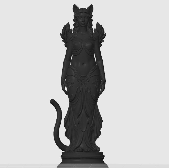 Empire cat-girl figurine