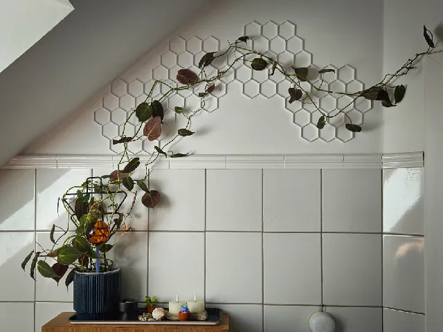 Flower support for wall mounting