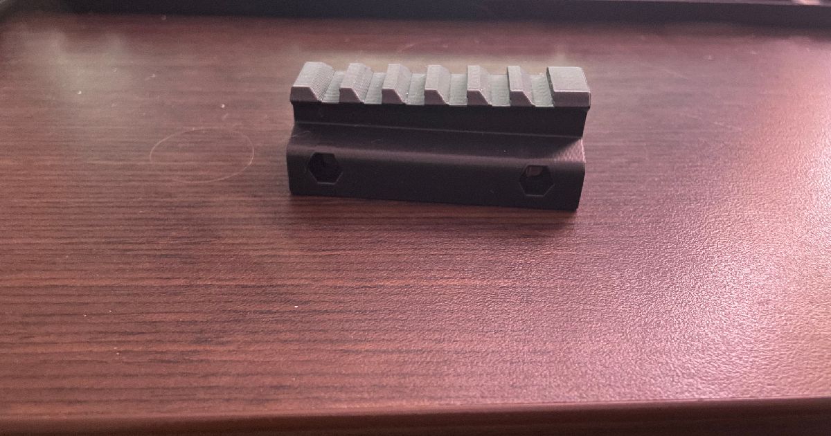 Pic Rail riser by J40 | Download free STL model | Printables.com - 3D model önizlemesi