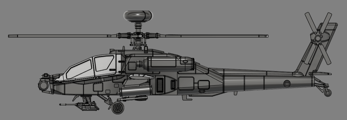 Miniatura 4 do modelo 3D AH-64D Apache Longbow 1:50 Scale Model