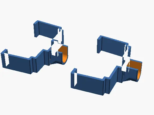 Door Jamb Hanger for a 1/2" PVC Rod (snap-fit)