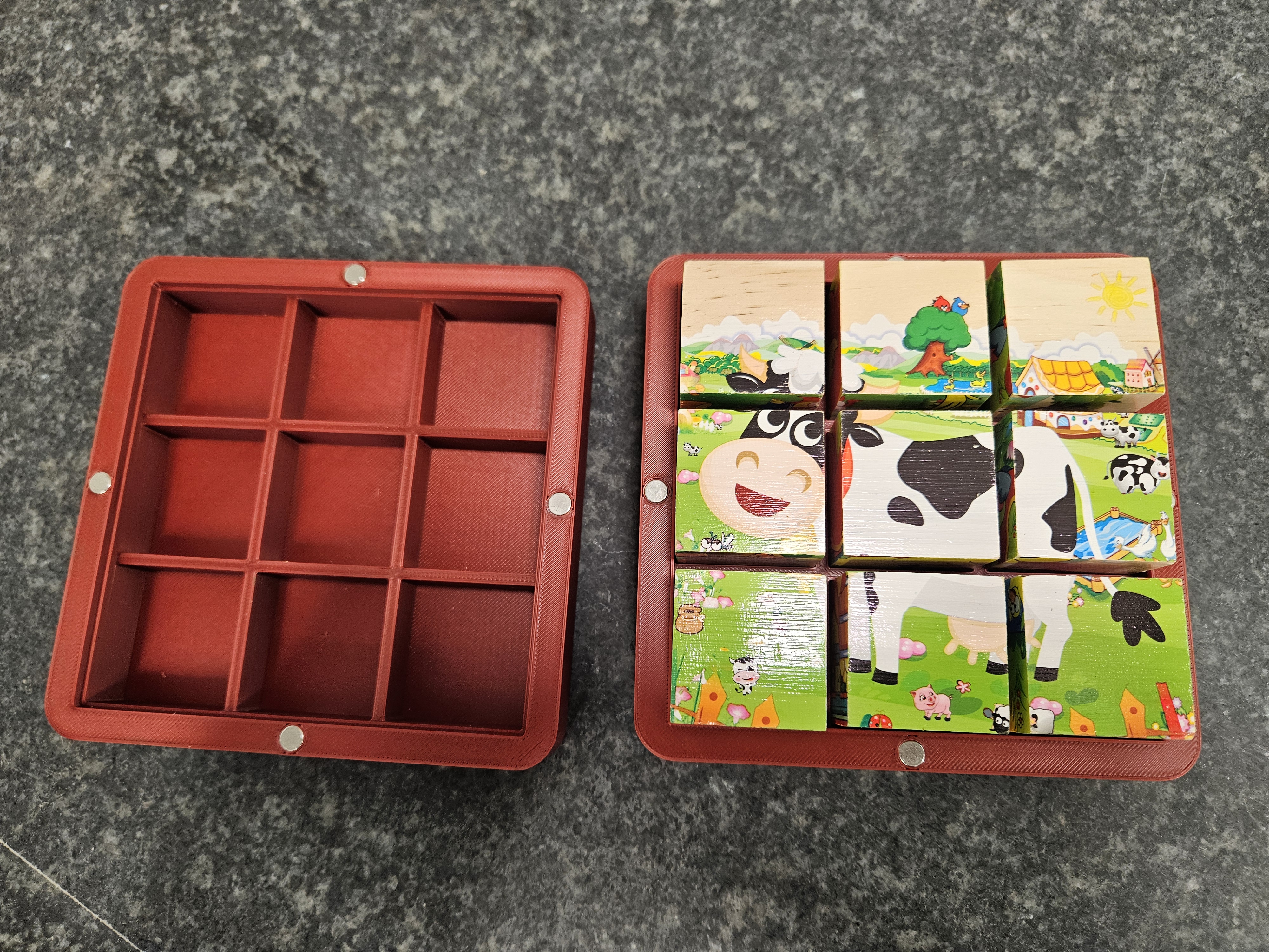Box for children's cubes