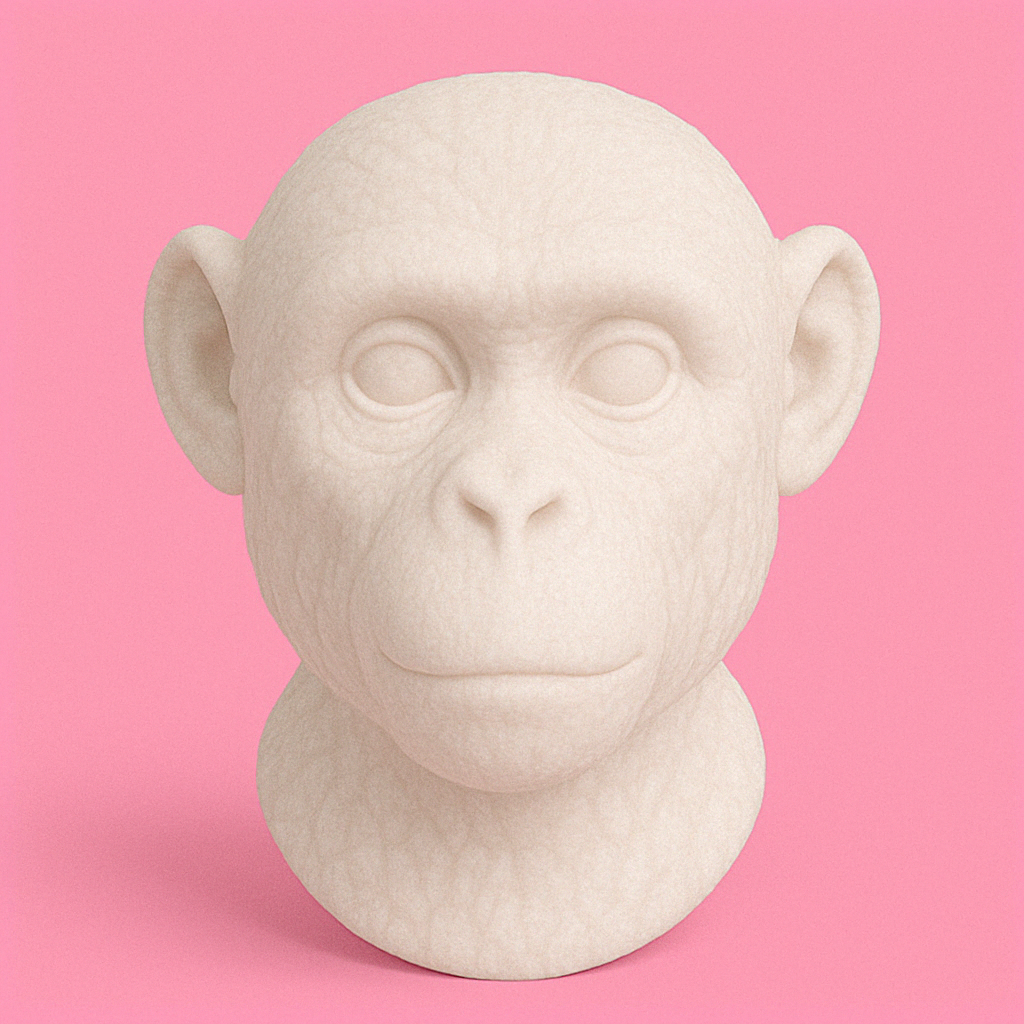 Chinese Zodiac Monkey Head Model