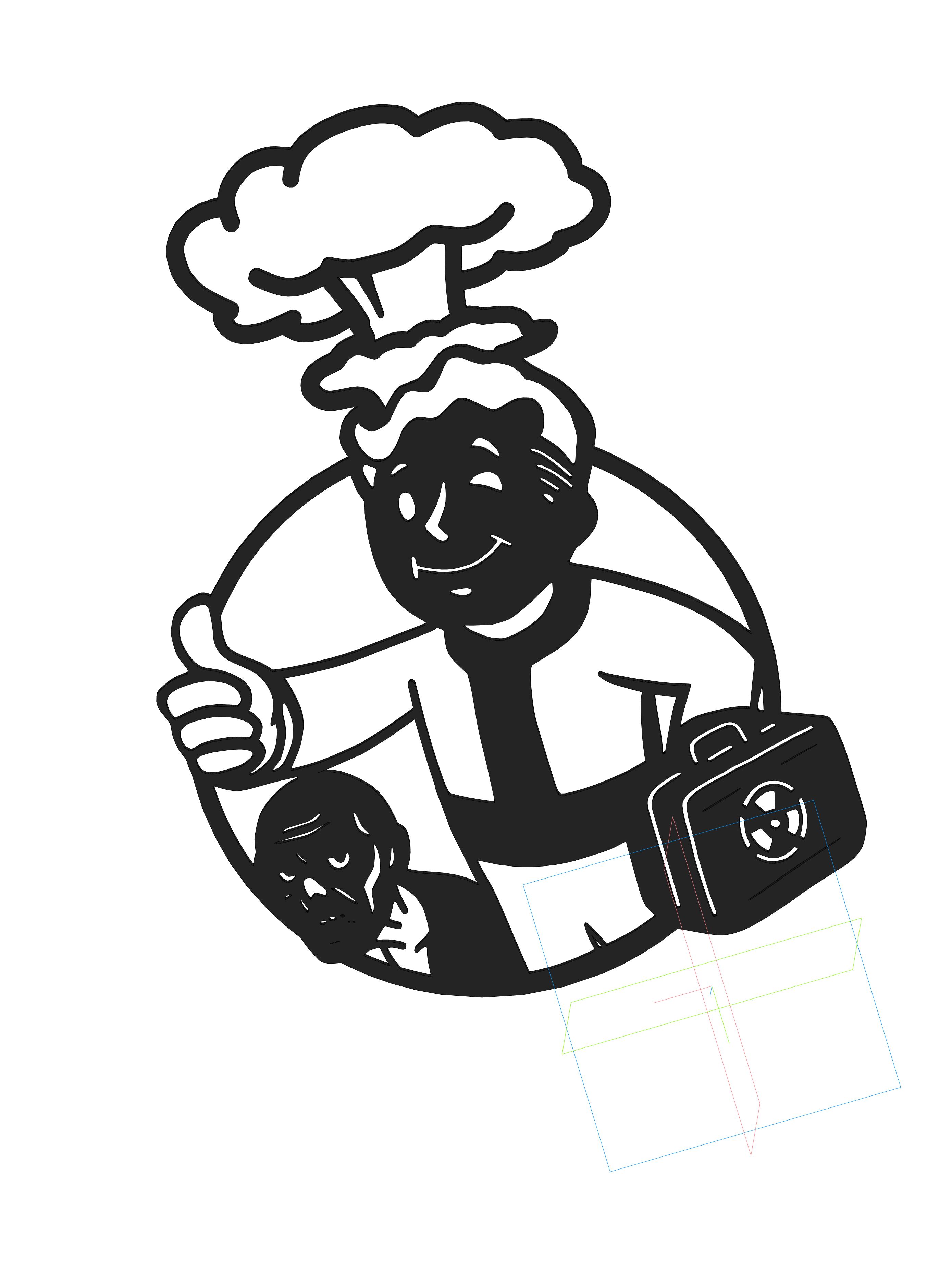 Fallout Vault Boy Silhouette — DXF Laser Cut File