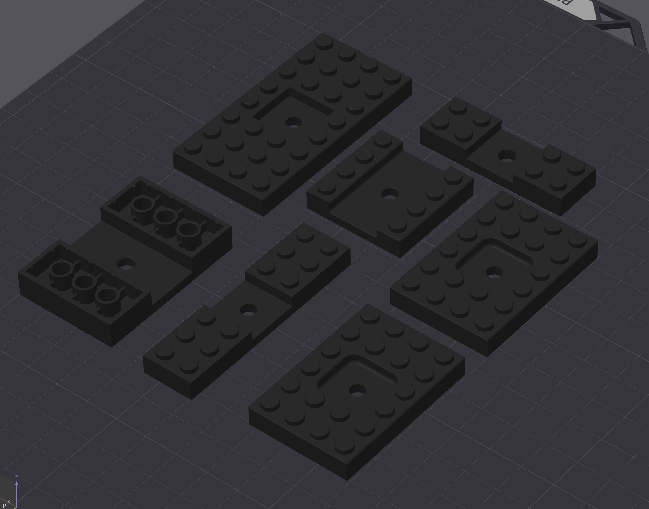 Lego compatible wall/ceiling/screw mount