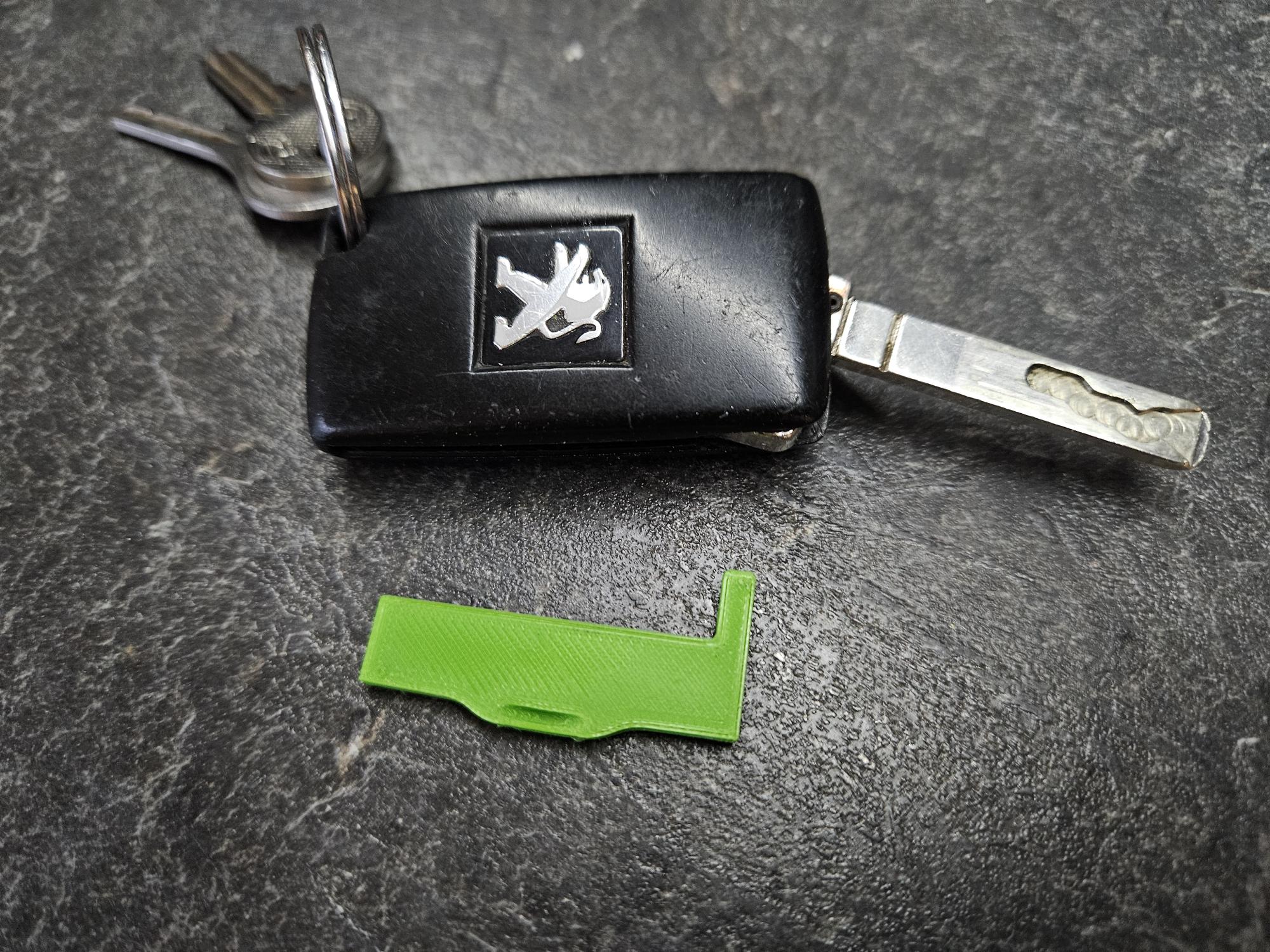 Car folding key retainer, Peugeot/Citroen