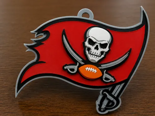 Tampa Bay Buccaneers Oversized 3D Fan Logo Pendant