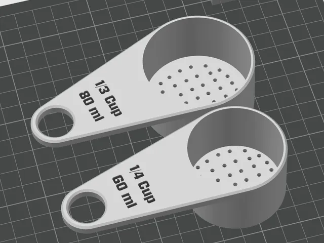 1/3 and 1/4 Holed-Measuring Cups