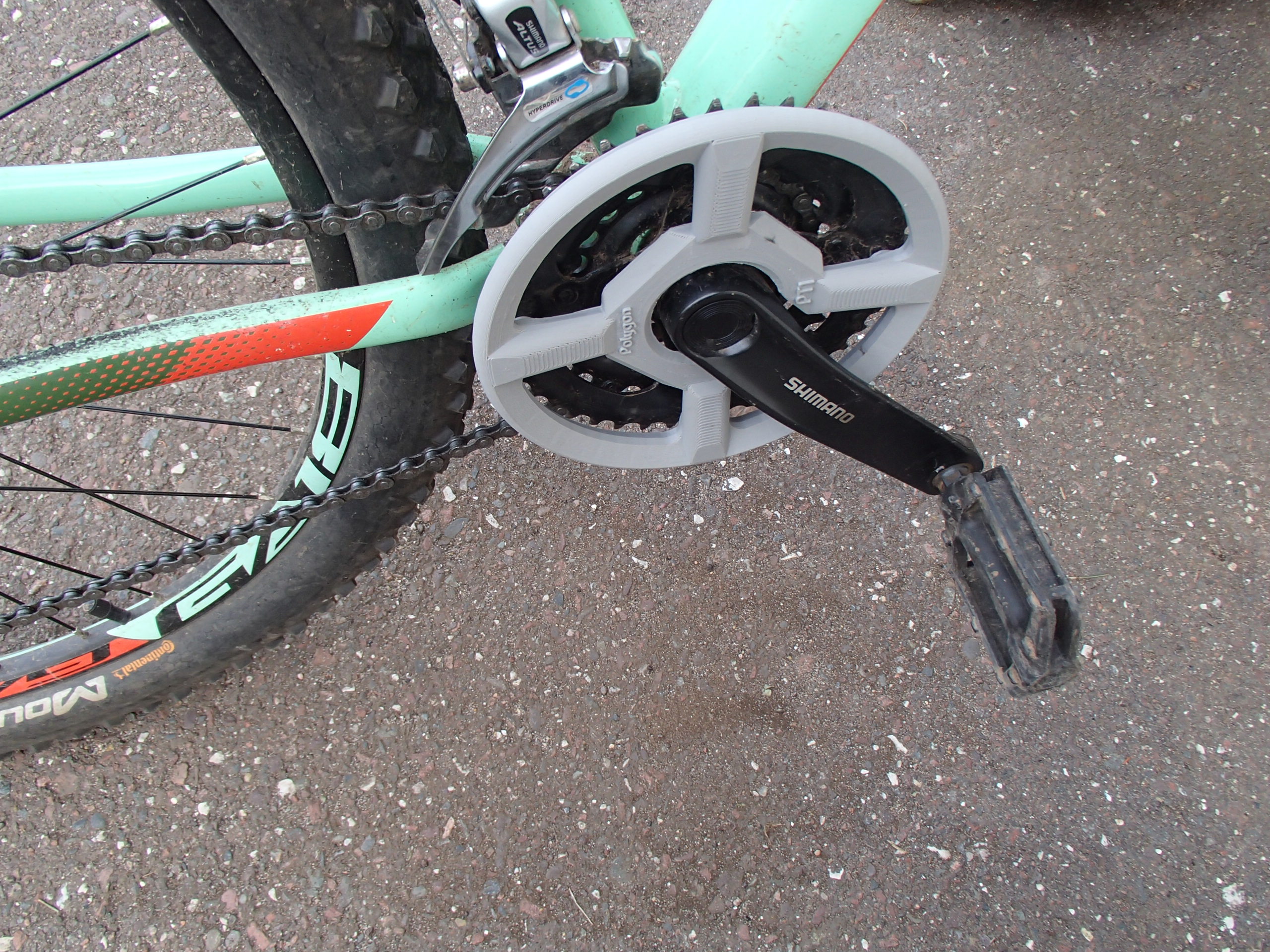Bike gear guard for a polygon cascade 4 [will fit any shimano 3x8 drivetrain]