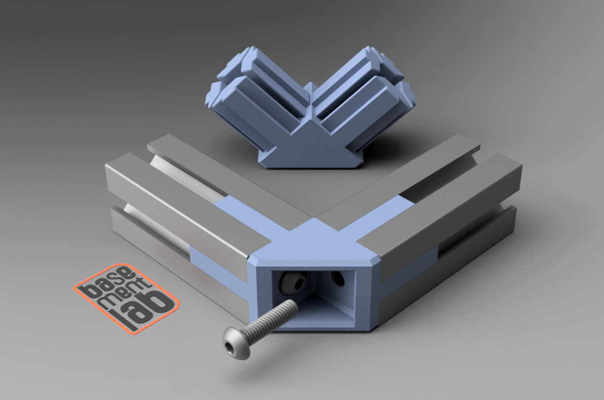 2020 2-Way 90° Corner Profile Connector