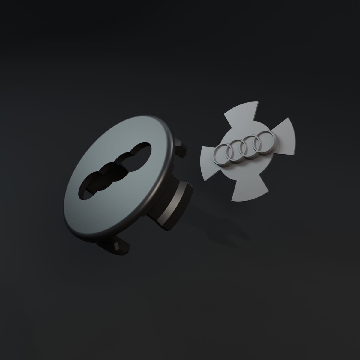 Tesla Model 3/S/X wheel center cap (remix of a remix)