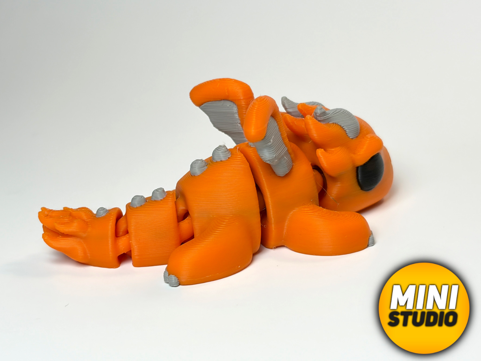 Miniatura 2 do modelo 3D Flexi Flame Dragon + Keychain Version