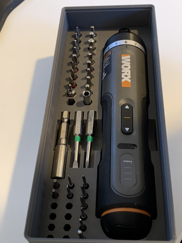 WORX WX242L Gridfinity Bin with slots for all bits