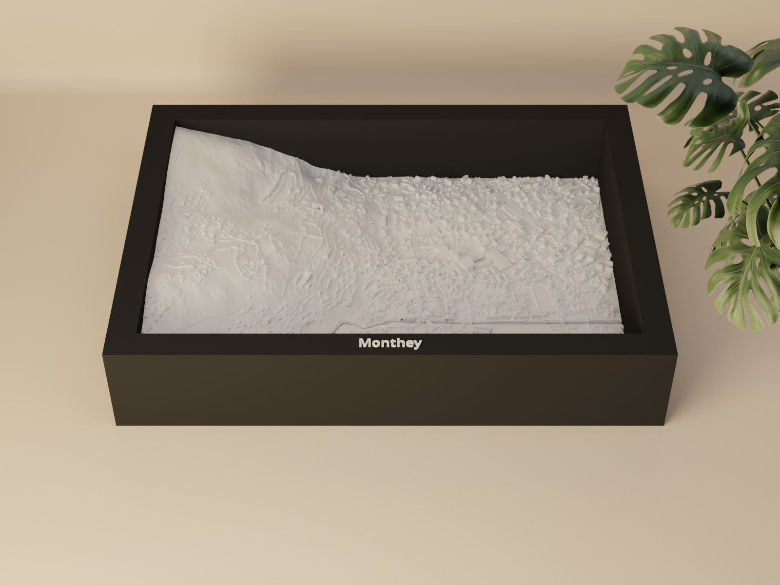 Monthey, Switzerland - 3D Miniature