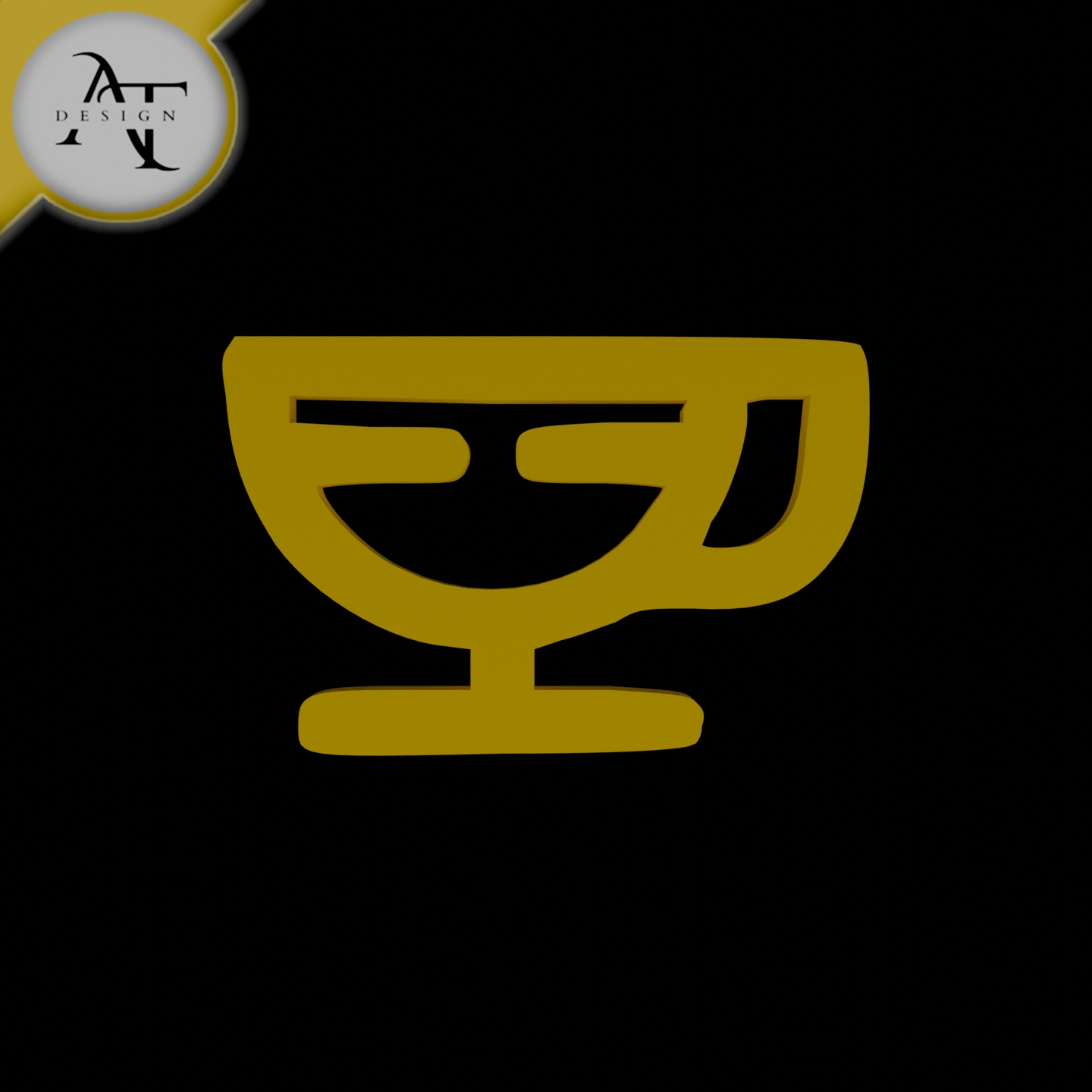 Simple Coffee Cup Symbol - 2D Art