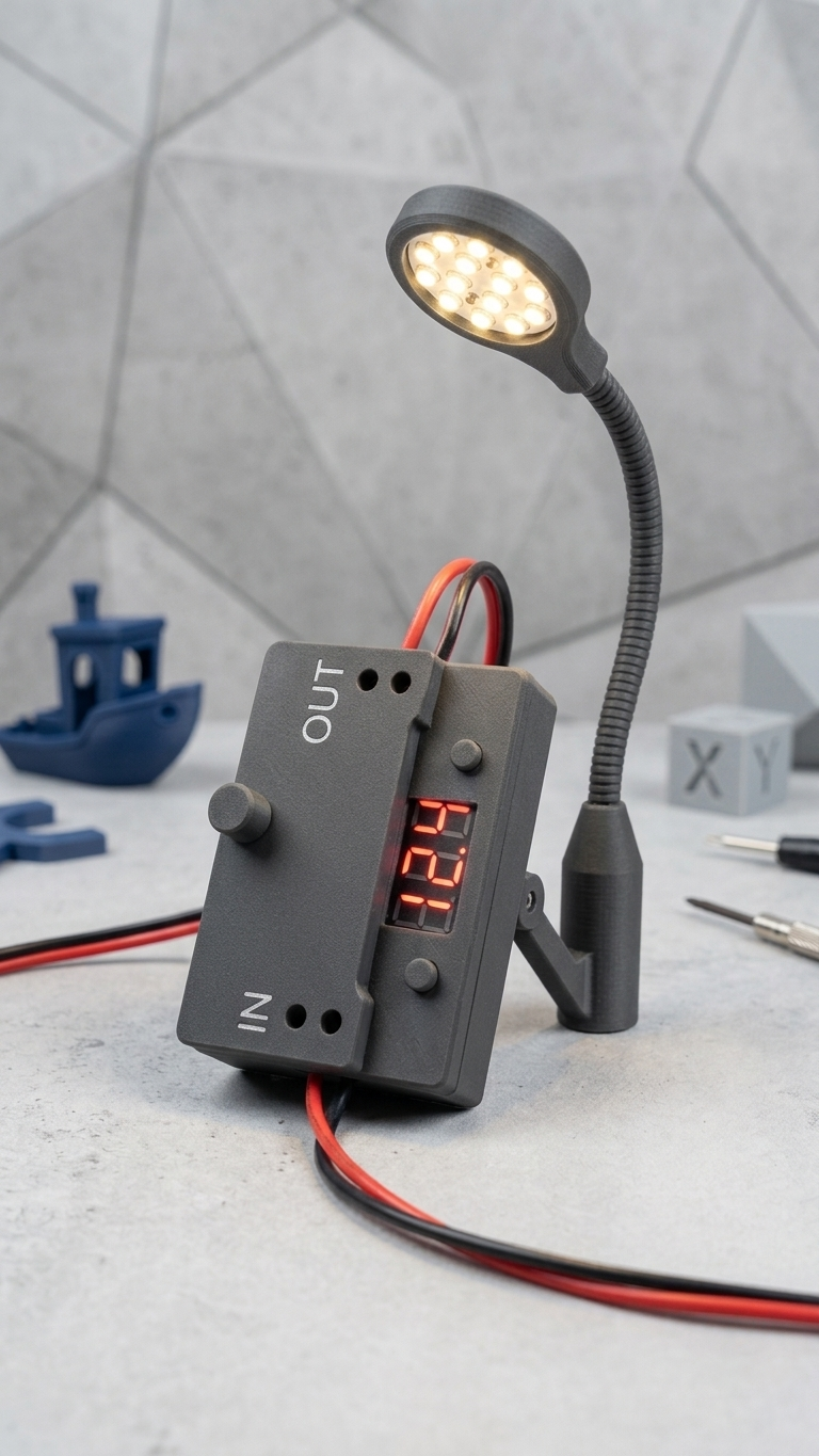 Housing for XL4015 Step-Down Module with Voltmeter
