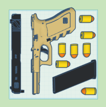 Glock model with magazine