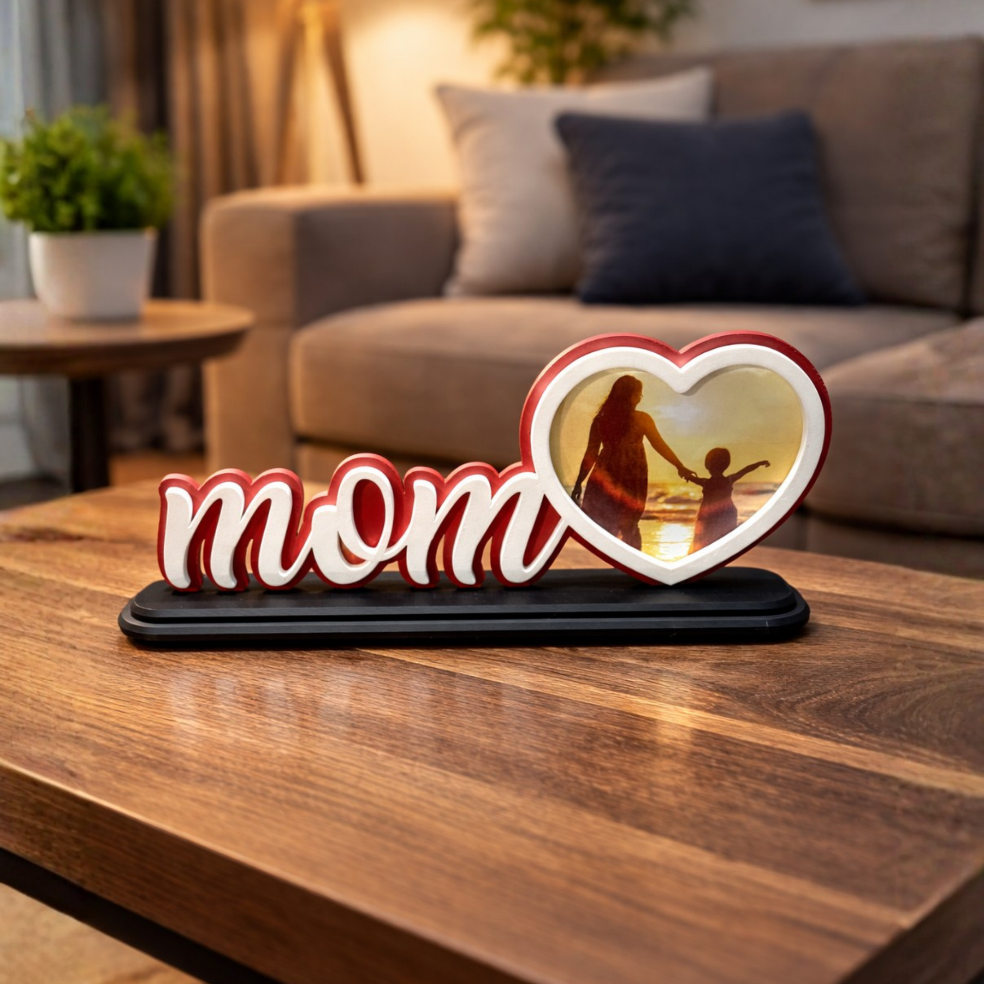 PHOTO FRAME MOTHERSDAY / MOM WITH HEART / GIFT FOR MOTHER