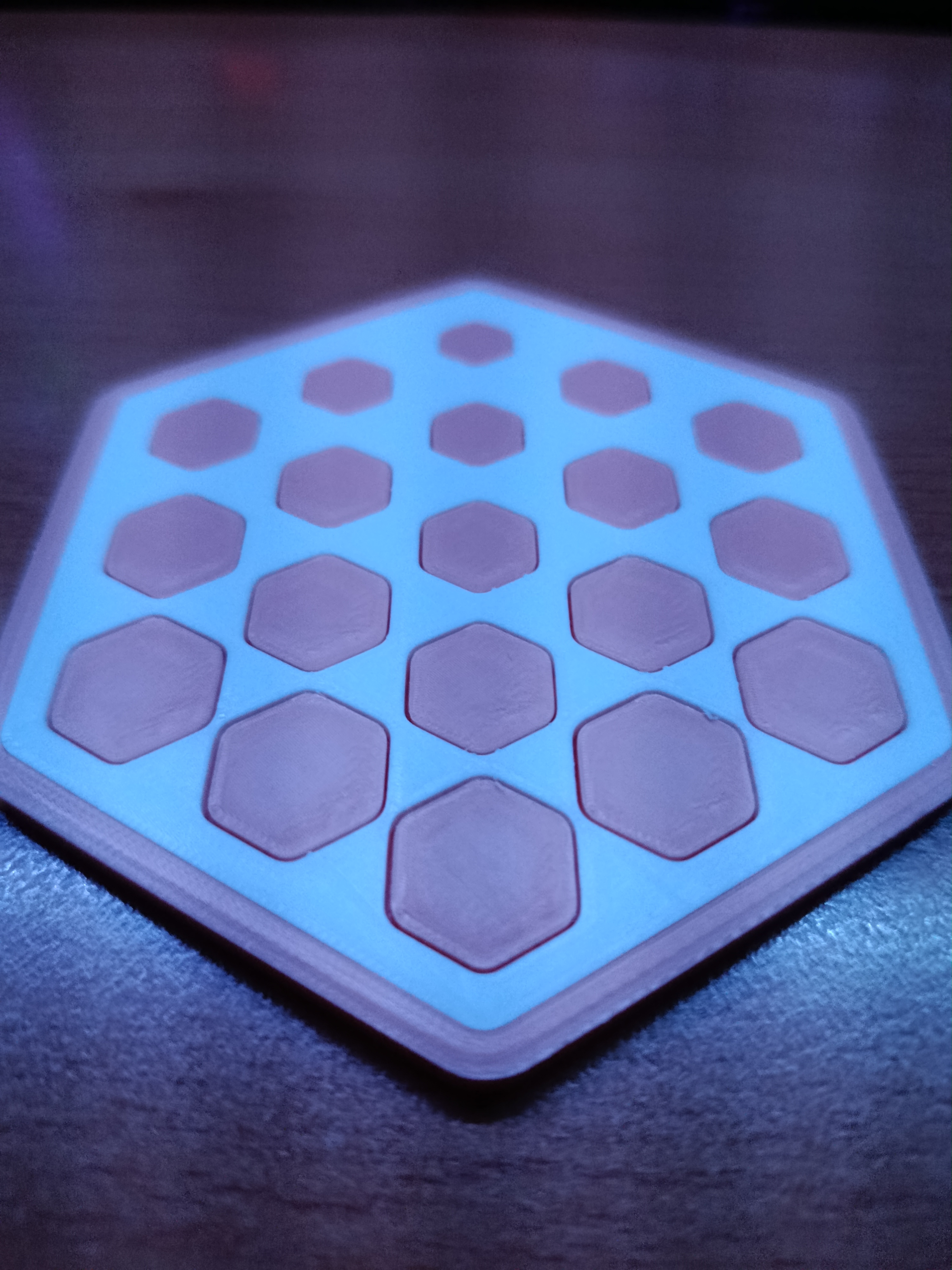 Miniatura 2 do modelo 3D Hexagonal coaster with hexagonal pattern