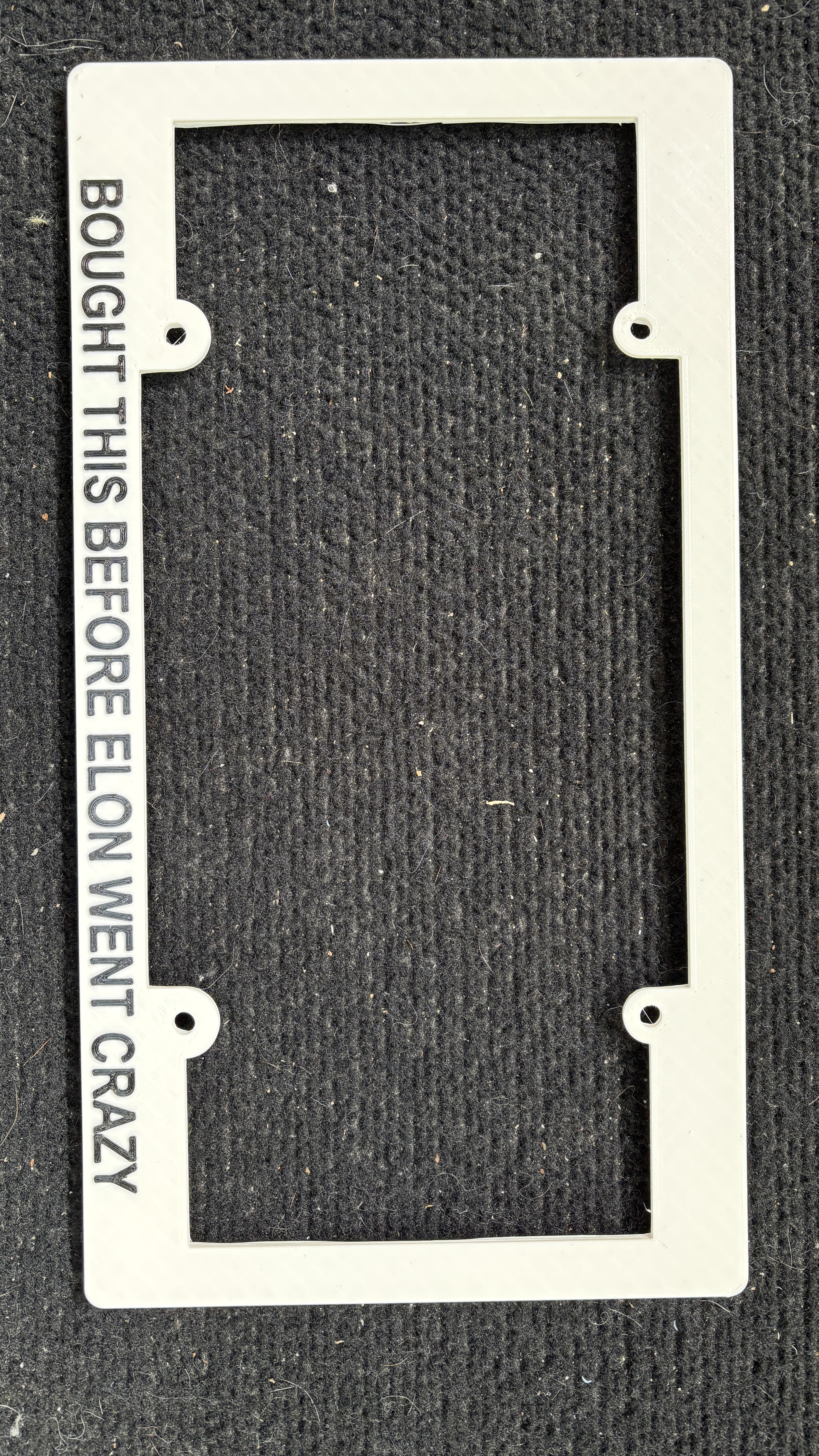 Tesla License Plate Frame - Before Elon Went Crazy