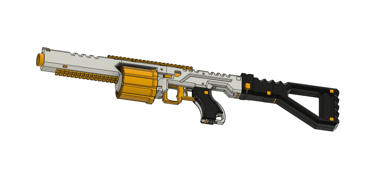 X-Shot Micro 2.0 Reshell 4 - Revolver Rifle v1.1 by Domochevsky