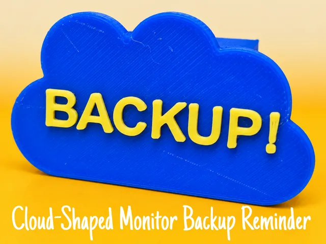 Cloud-Shaped Monitor Backup Reminder Clip