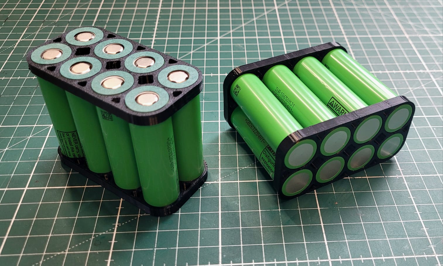 18650 Cell Holders for DIY Battery Packs – Lightweight, Durable, and Easy to Print 3D model thumbnail