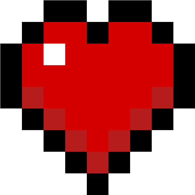 minecrft heart keychain