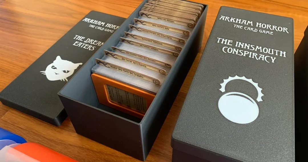Custom Storage Boxes for Arkham Horror: The Card Game by Tafelspitz | Download free STL model | Printables.com - 3D model önizlemesi