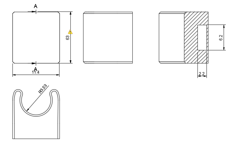Parameterized Magnetic Tube Holder for Siemens EQ.6 (and more) — thumbnail 3